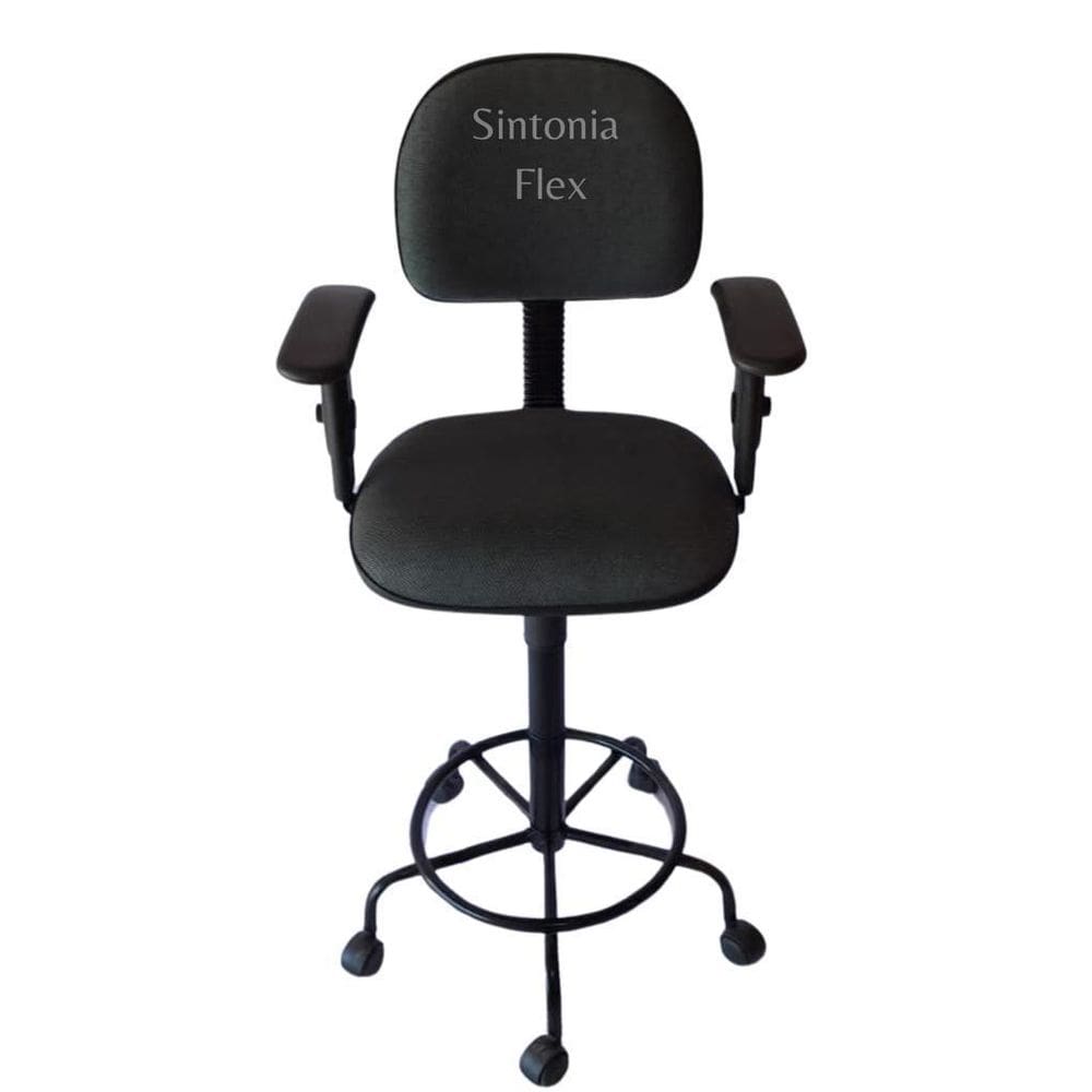 Cadeira Secretaria Caixa Alta Braço Regulagem Altura Estrela