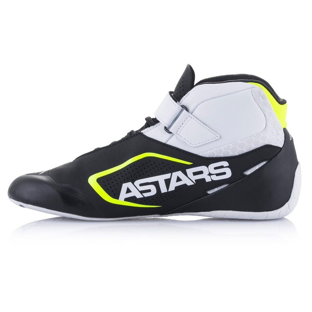 Sapatos Alpinestars TECH-1 K V2 preto/branco/amarelo tamanho 8.5