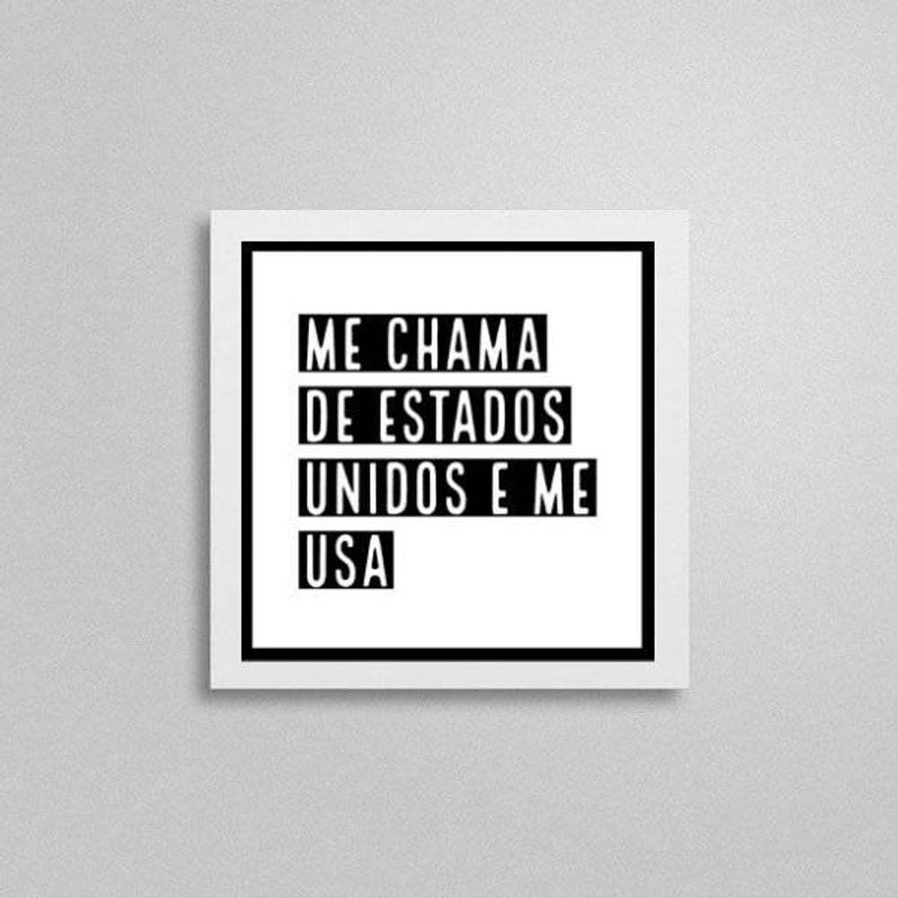 Quadro Me Chama De Estados Unidos E Me Usa 20X20Cm