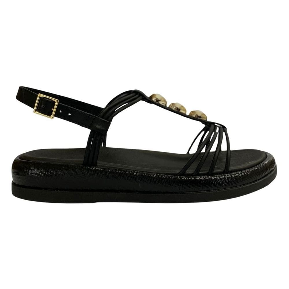 Sandália Ramarim 2555106 Feminino Preto casual