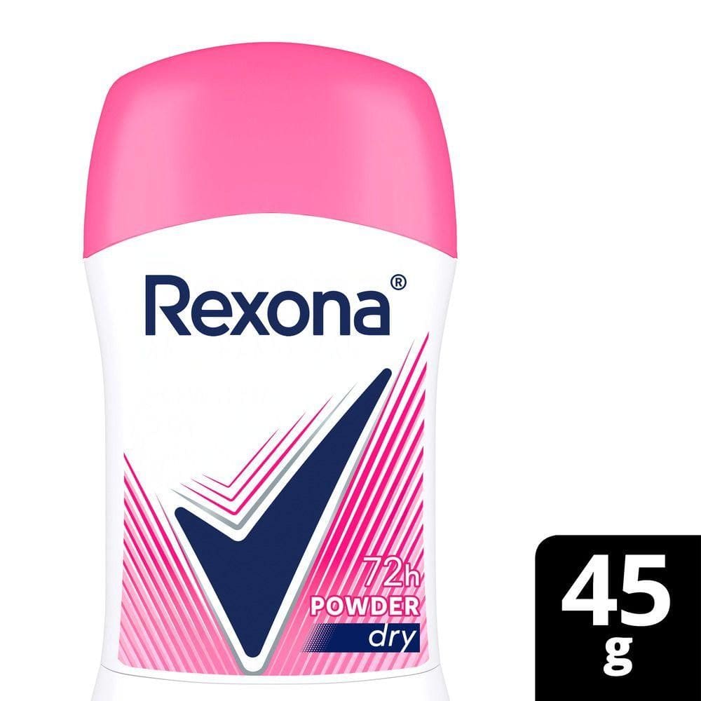 Desodorante Antitranspirante Stick Rexona Powder Dry 45g