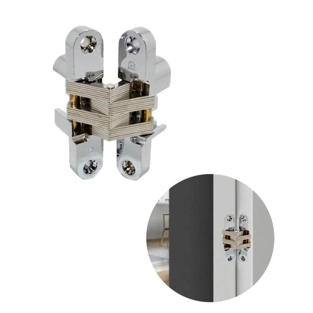 Dobradiça Invisível 94X19Mm Cromado Hardt
