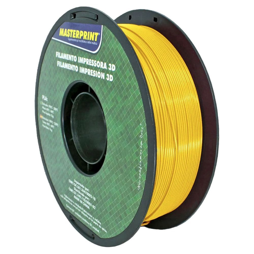 Filamento 3D - PLA Amarelo - Rolo 1KG (1.75mm)