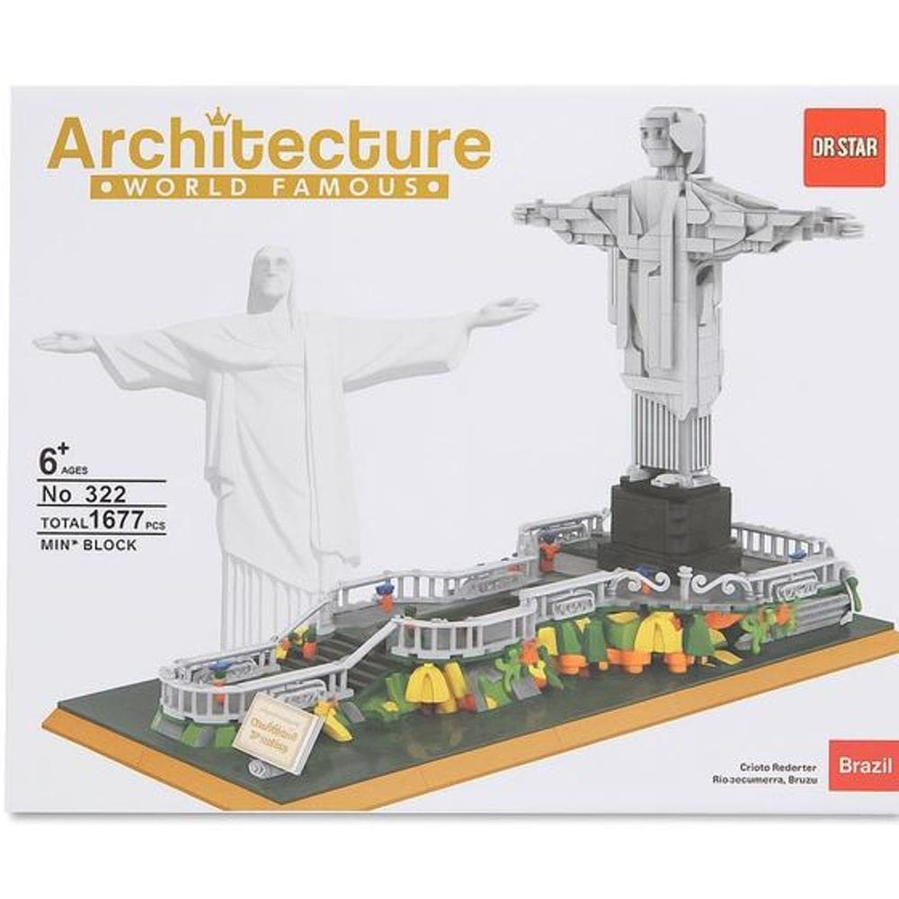 Blocos de Montar Cristo Architecture World Famous Brinquedo de Blocos de Construção 1677 Peças.