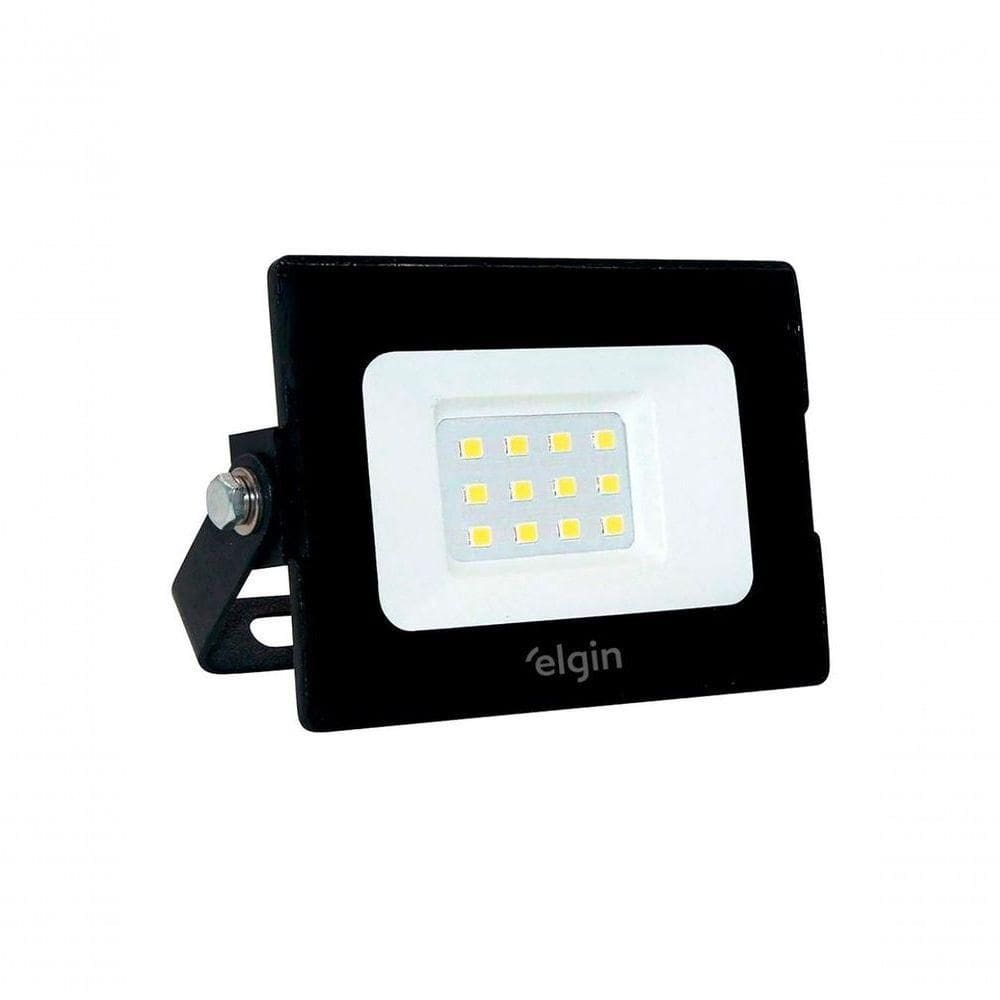 Refletor Led Elgin 10w 6500k Preto