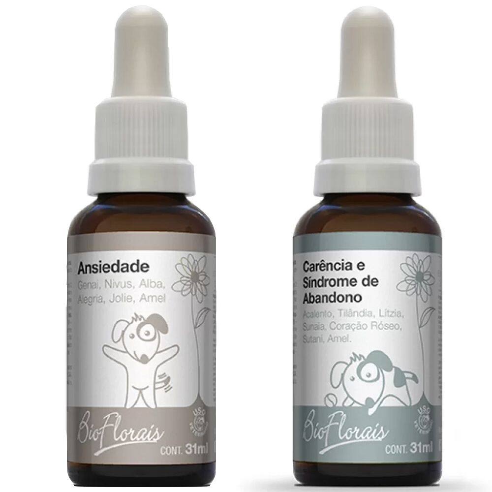 Kit Floral Pet Cachorro Gato Ansiedade E Carência Bio Florais. Floral Veterinário Animais Ansiosos e Carência Sindrome d