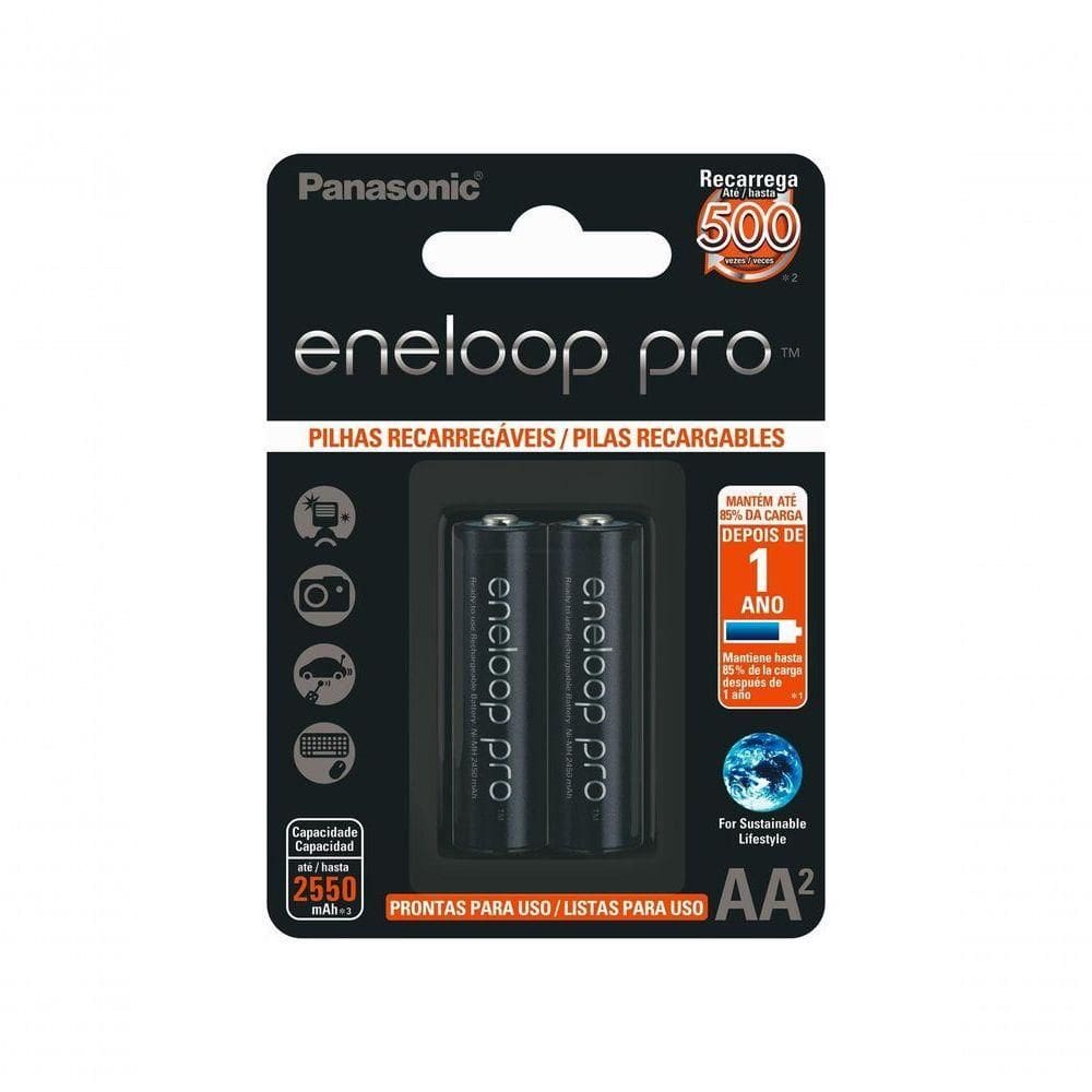 Pilha Recarregavel Eneloop Pro 2550ma Aa Blister Com 2 Bk-3hcce-2bb