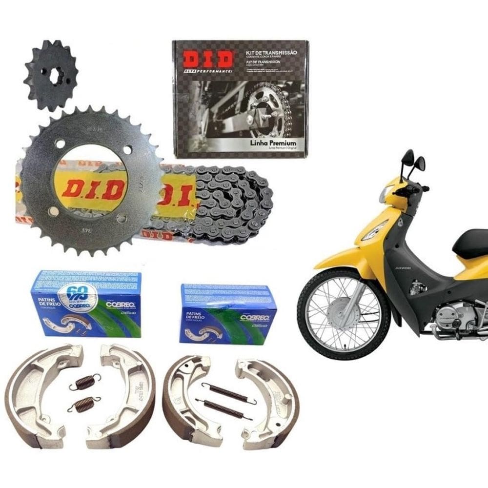 Kit Relacao Did + Jg Lonas Freio Cobreq Biz 125 2005 A 2017