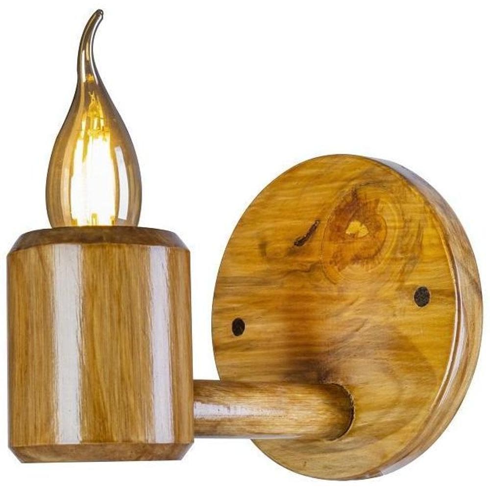 Abajur Luminária Madeira Rústica Verniz