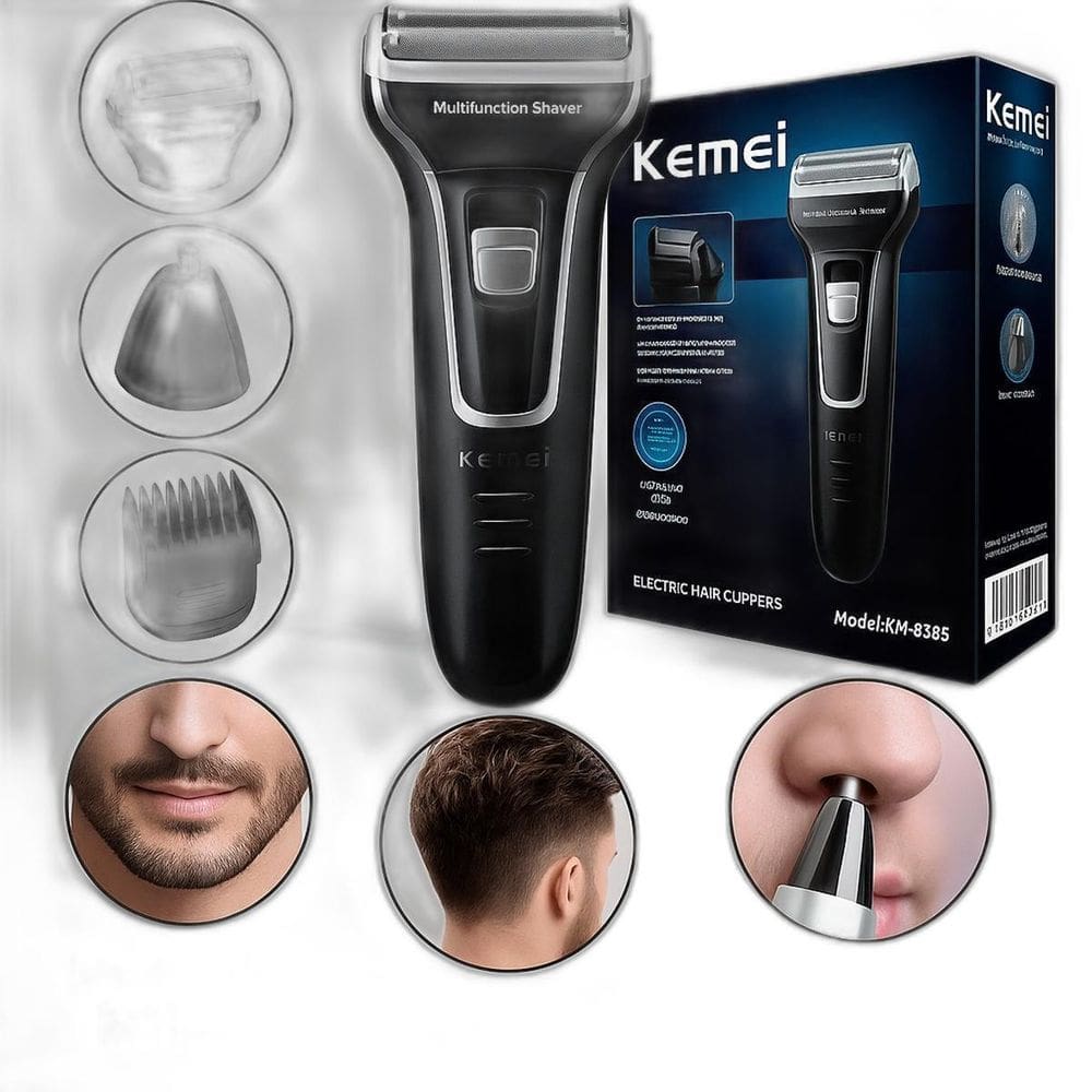 Kemei 3 Em 1 Com Aparador De Precisão Profissional