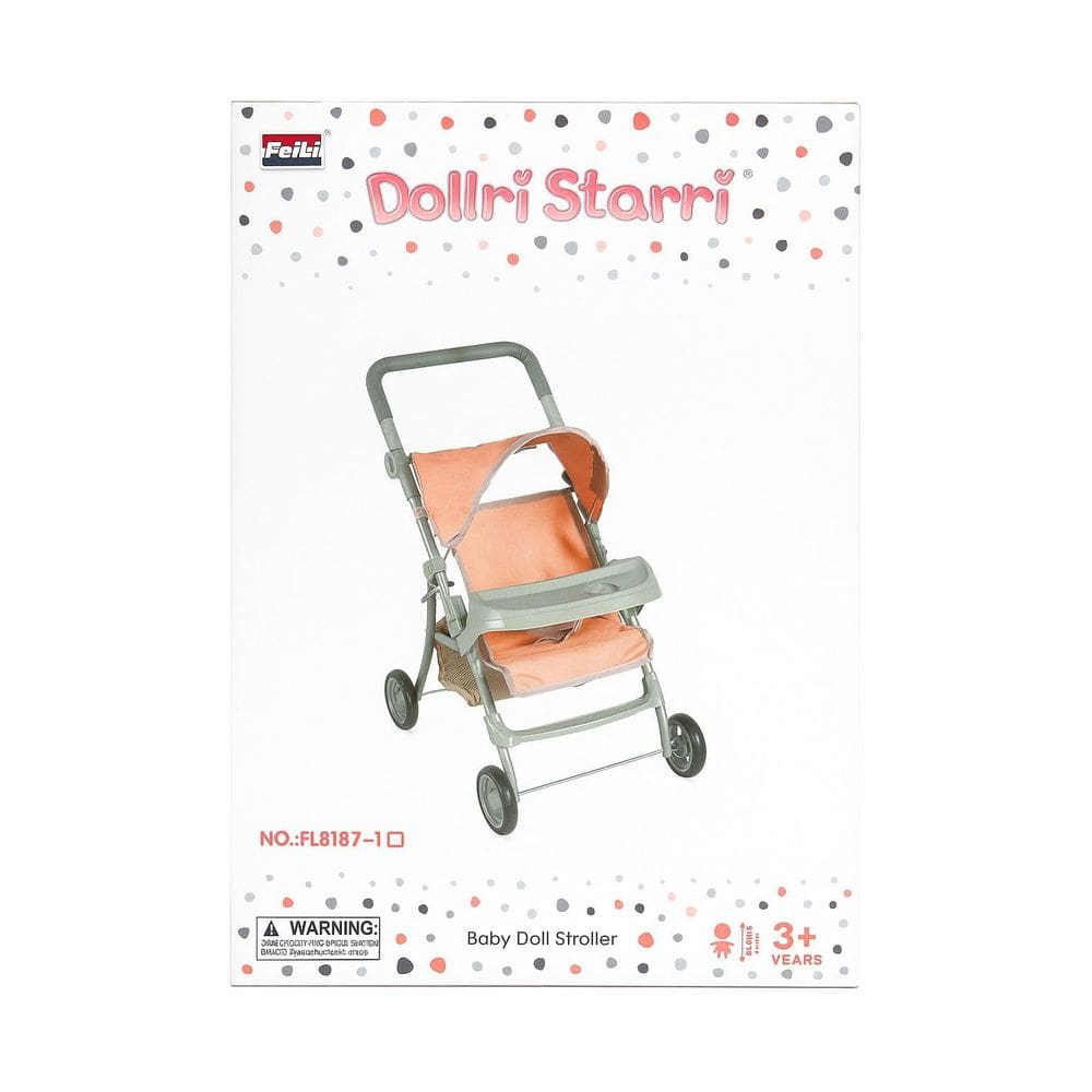 Carrinho de Boneca Feili Dollri Starri Brinquedo Infantil Carrinho de bebê para Crianças - Modelo FL8187-1