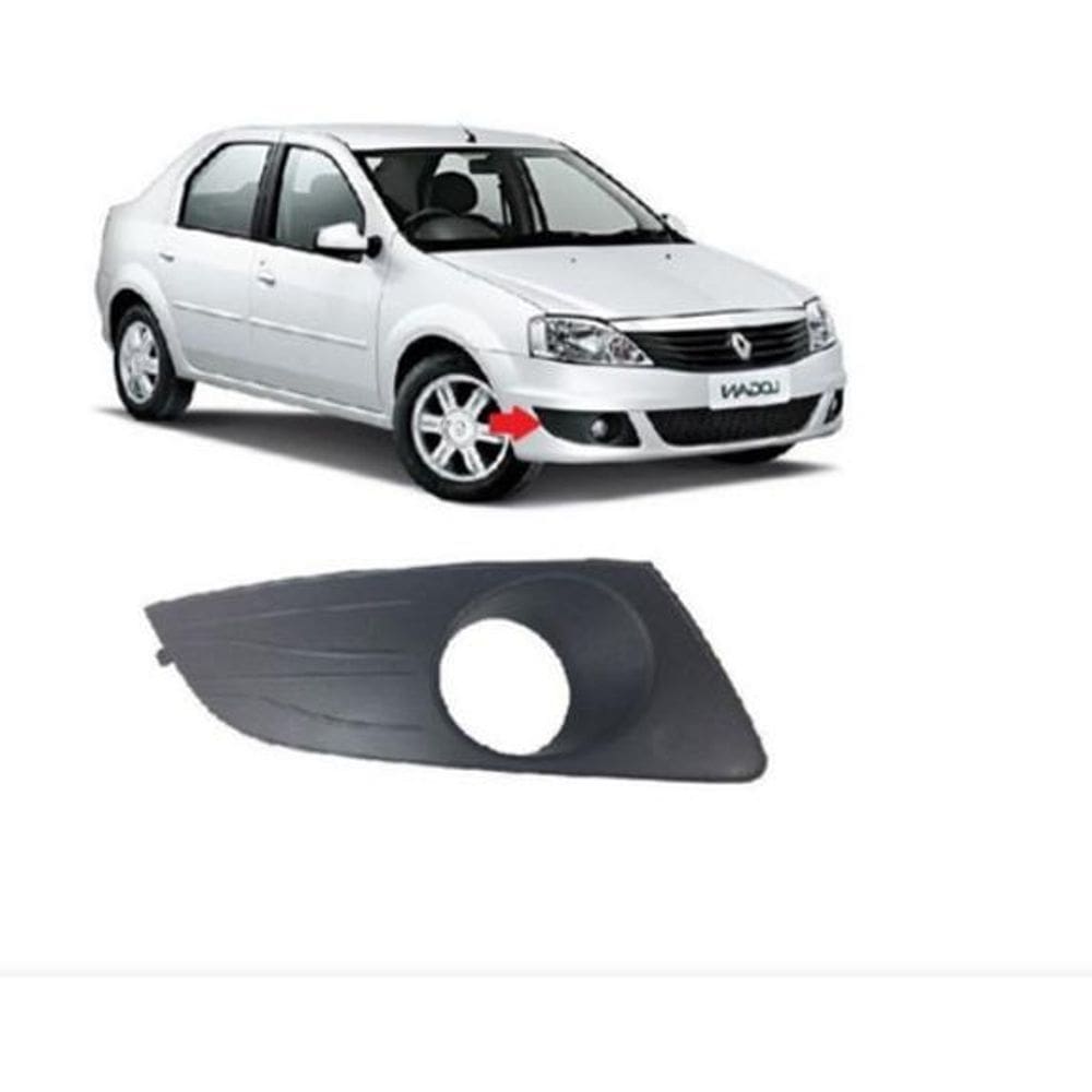 Moldura Grade Milha Com Furo Cinza Logan