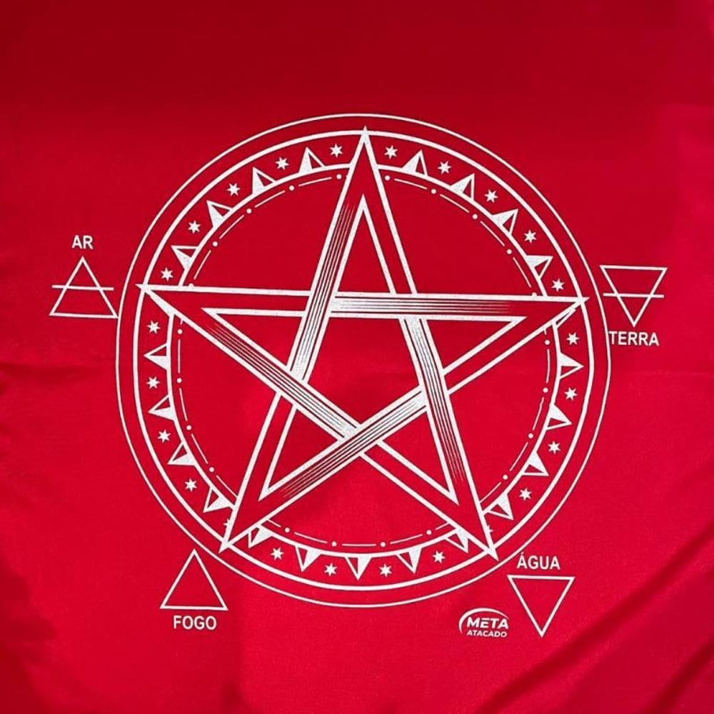 Toalha Pentagrama Tecido Jogo Cartas Tarot - Selecione A Cor
