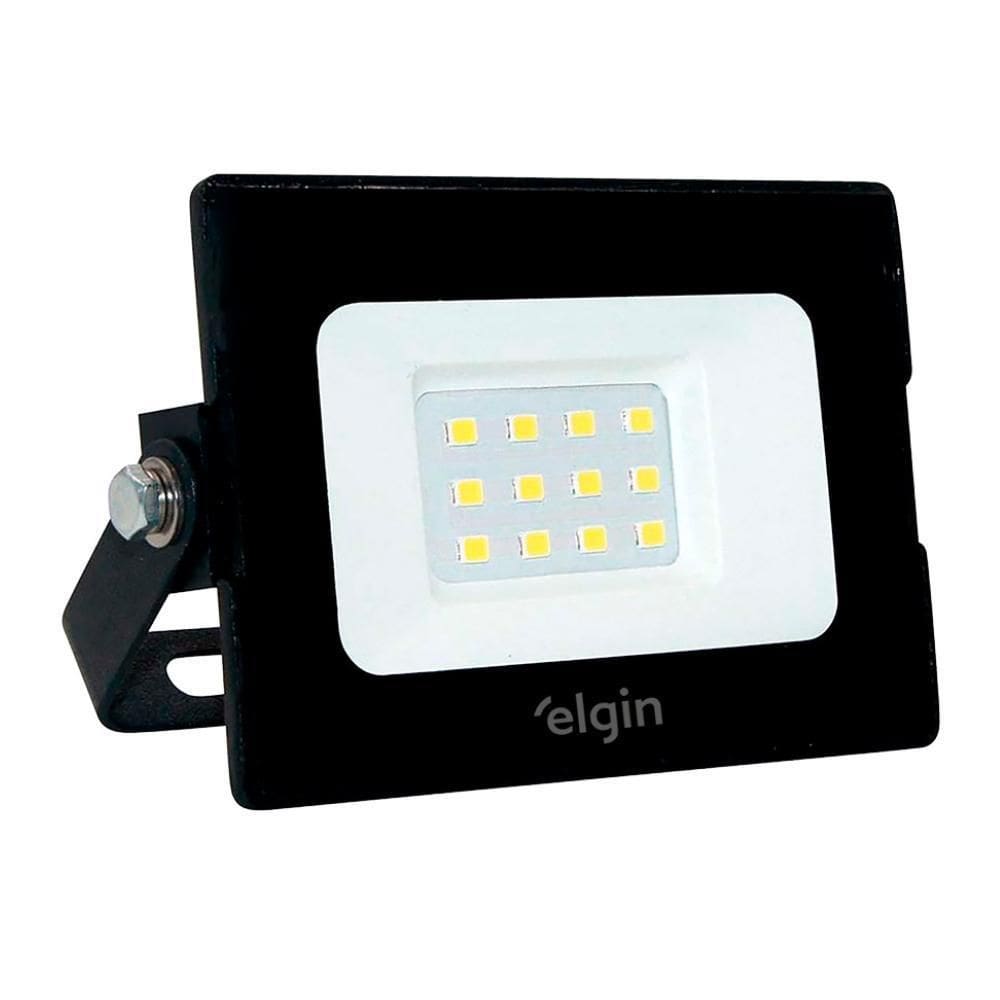 Refletor Led Elgin 10W 6500K Preto
