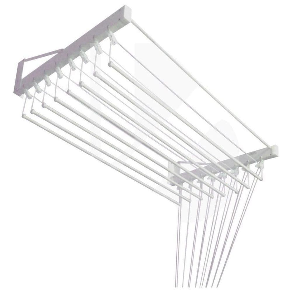 Varal Individual De Parede 120Cm Com 08 Varetas