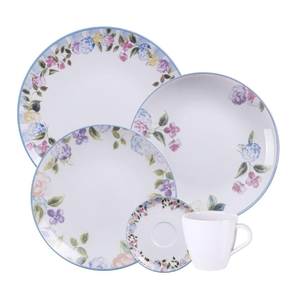 Jogo de Jantar Aura Porcelana Decorada 20 Peças Tramontina