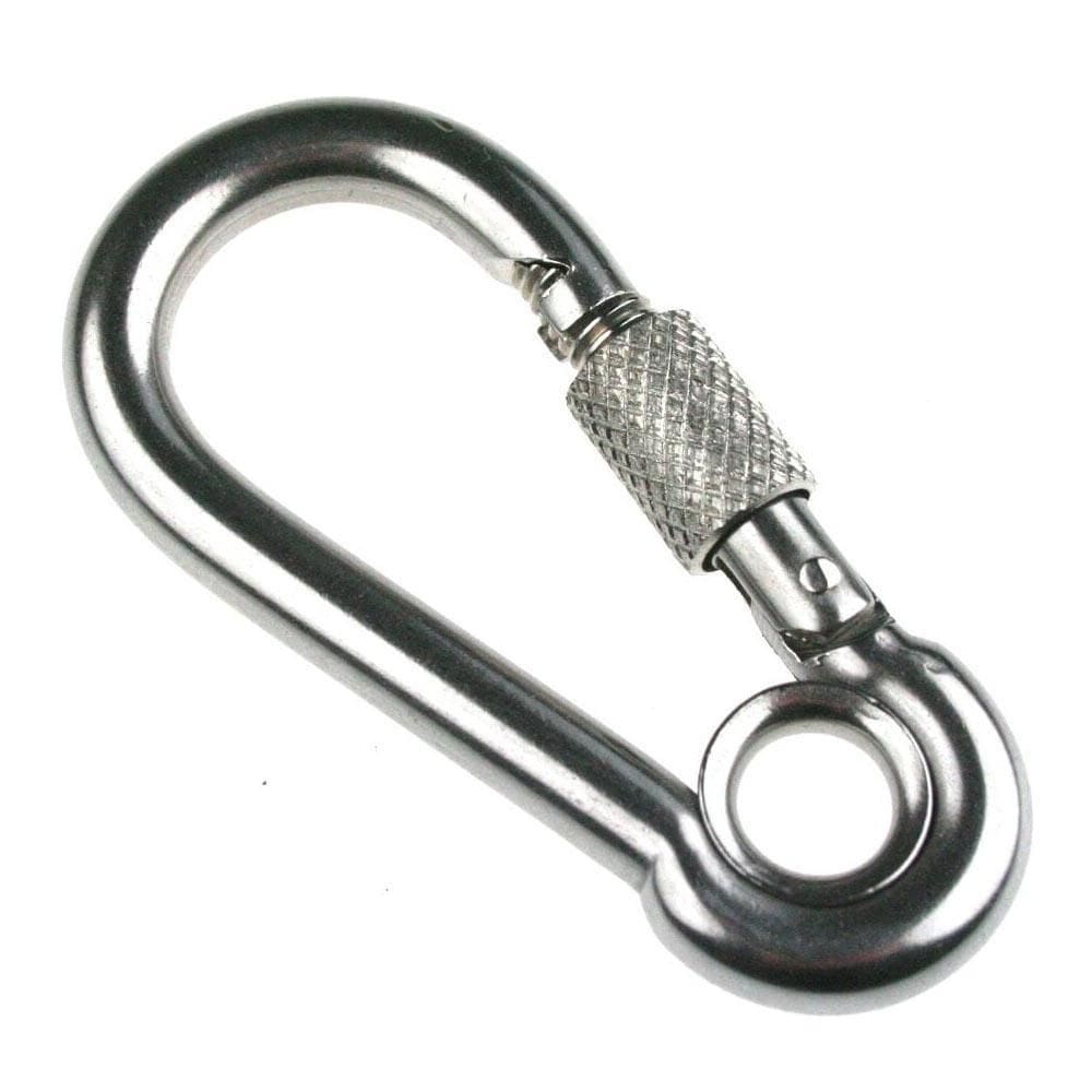 Mosquetão Inox Com Trava 11Mm X 120Mm Com Olhal