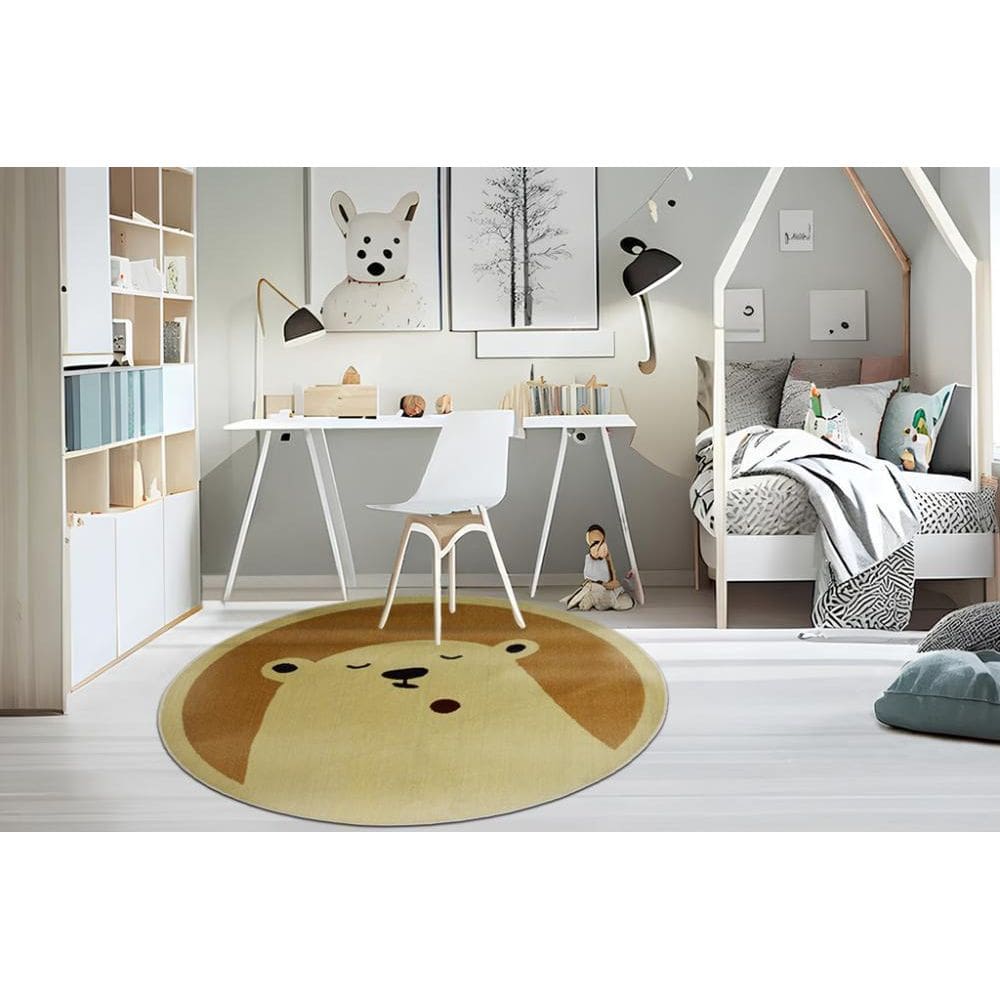 Tapete Redondo Kids Madagascar Ursinho 125Cm