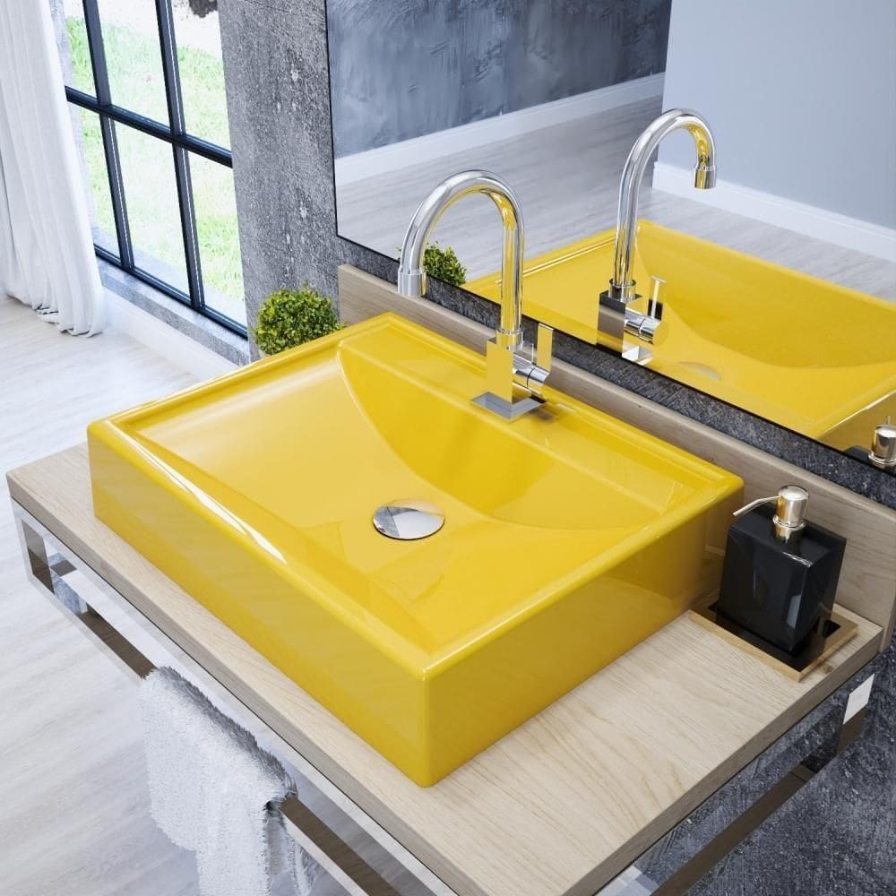 Kit Cuba Rt49 Com Válvula Click 1``g + Sifão Pvc + Flexível Amarelo