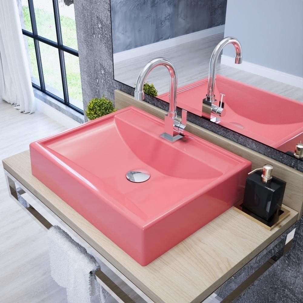Kit Cuba Rt49 Com Válvula Click 1``g + Sifão Cromado + Flexível Rosa
