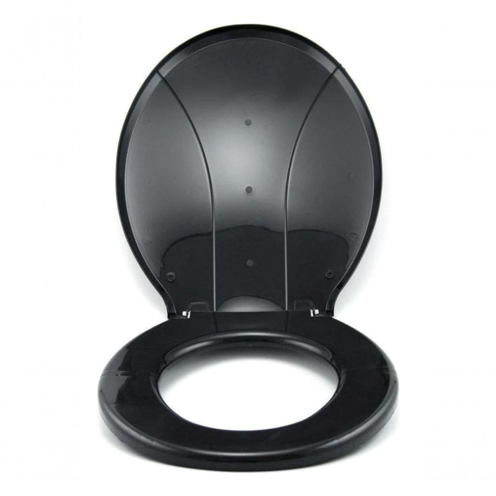 Assento Master Vaso Sanitário Universal Oval Preto