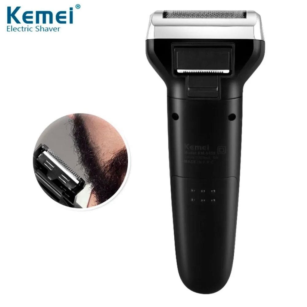 Maquina De Barba Kemei 3 Em 1 Recarregável