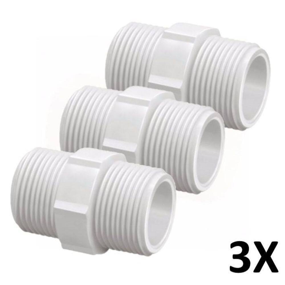 Kit 3 Niple/Nipel Pvc Roscável 1.1/2 Branca 50Mm Tigre