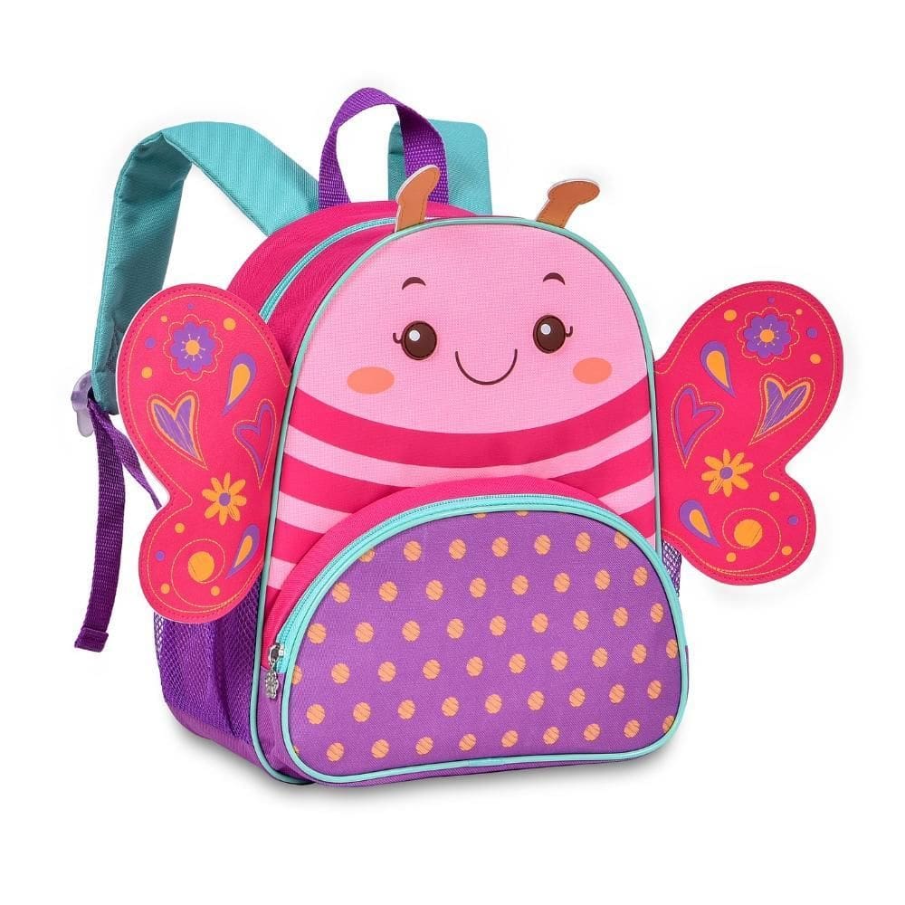Mochila Infantil Clio Pets Borboleta Rosa 33cm
