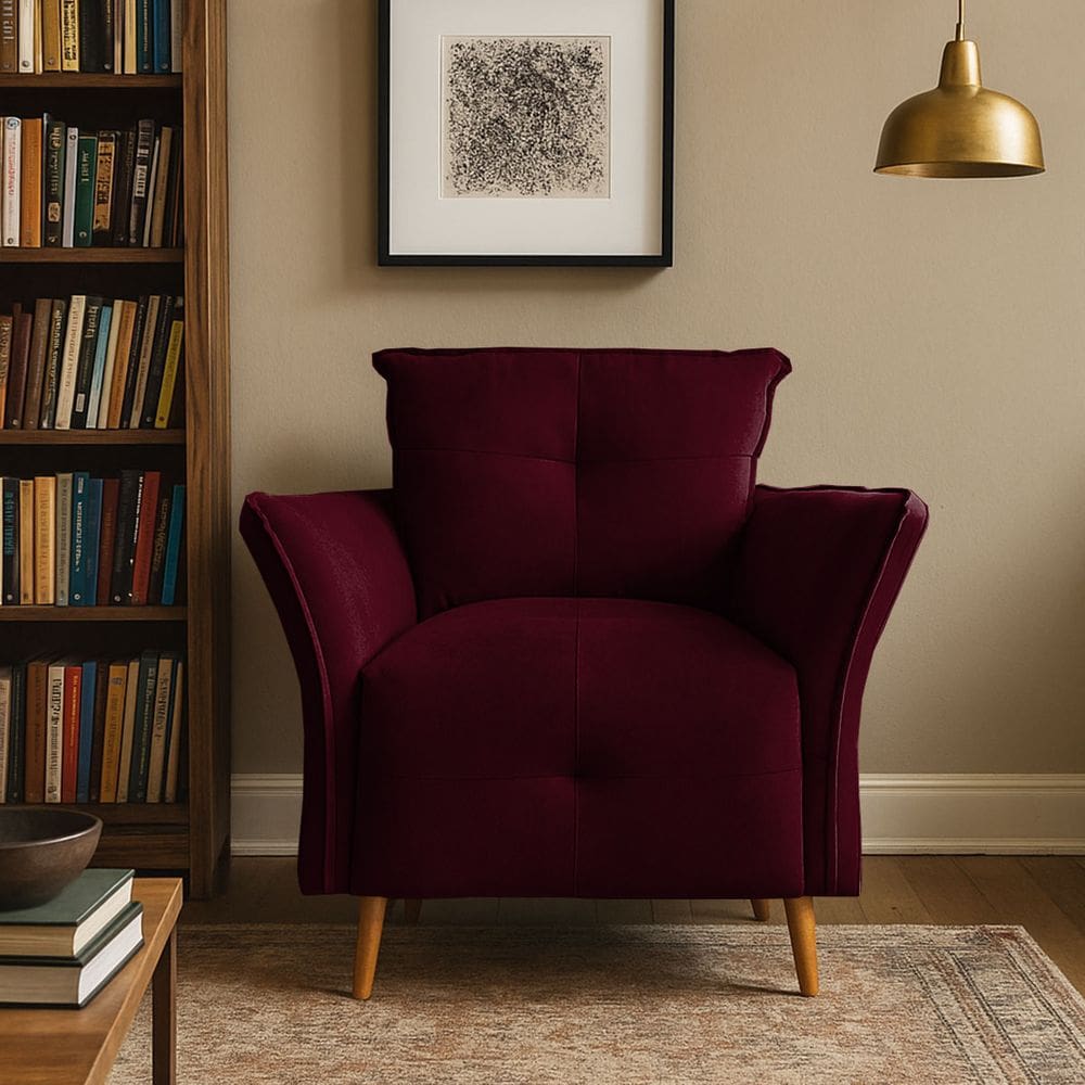 Poltronas Decorativas Para Sala De Estar E Recepção Monaliza Bordo