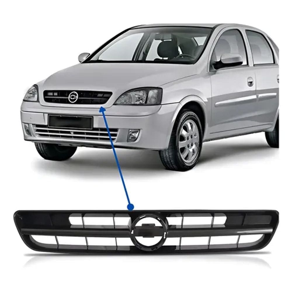 Grade Frontal Radiador Corsa Montana 2003 2004 2005 2006 2007 Preta
