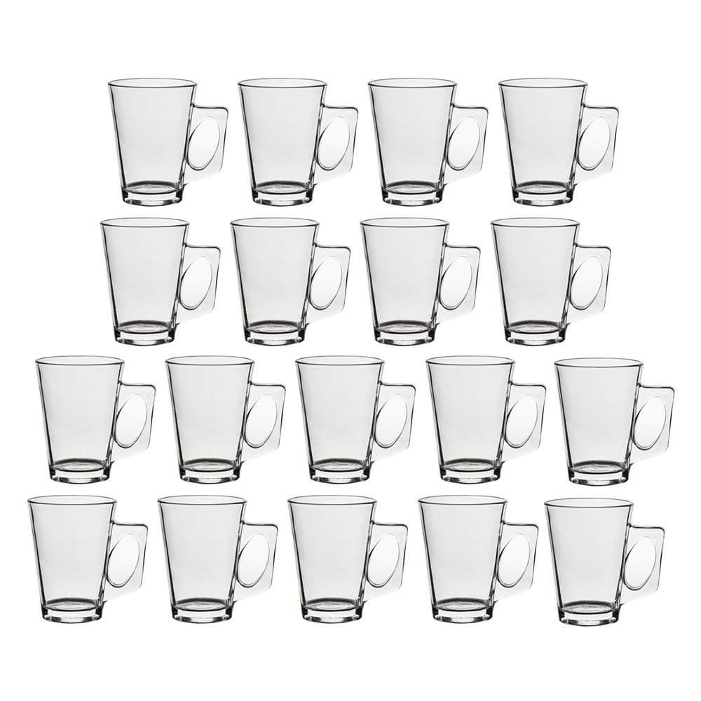 Jogo 18 Canecas De Vidro Casual 185Ml Class Home