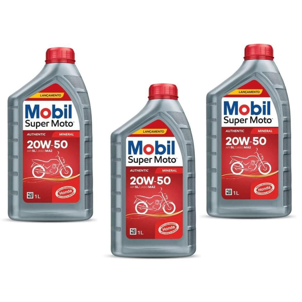 Óleo Semissintetico Motos Mobil 10W-30 Api Sl - 3 Litros