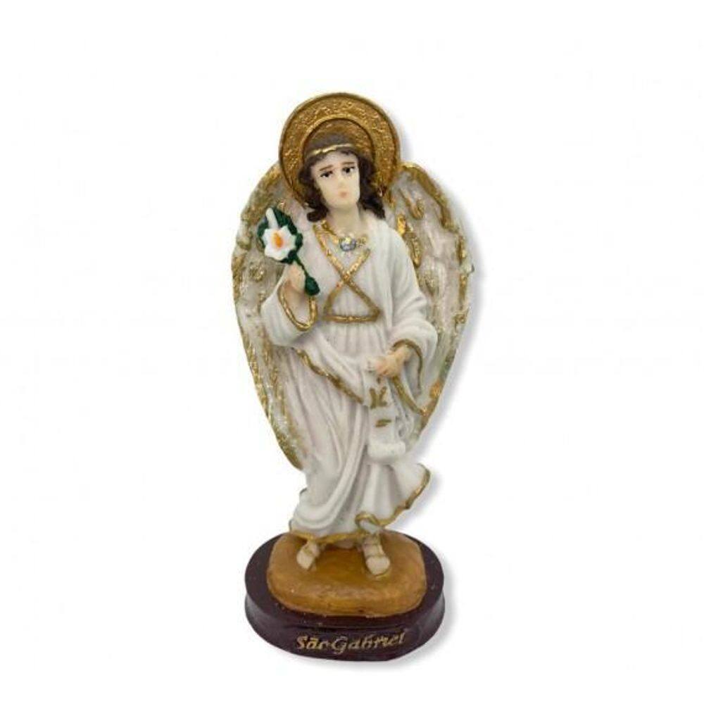 Escultura Arcanjo Gabriel 14 Cm Em Resina - Protetor