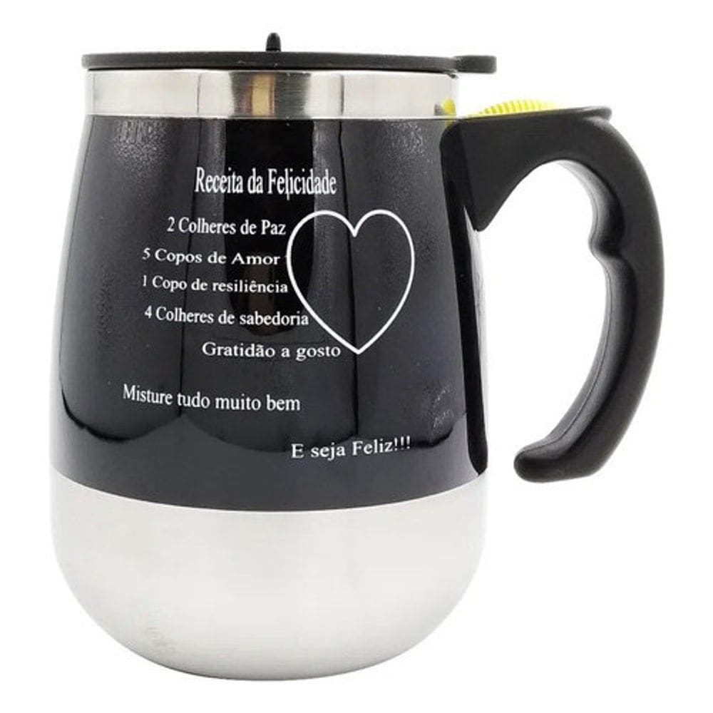 Caneca Térmica Elétrica 350ml Misturadora Inox