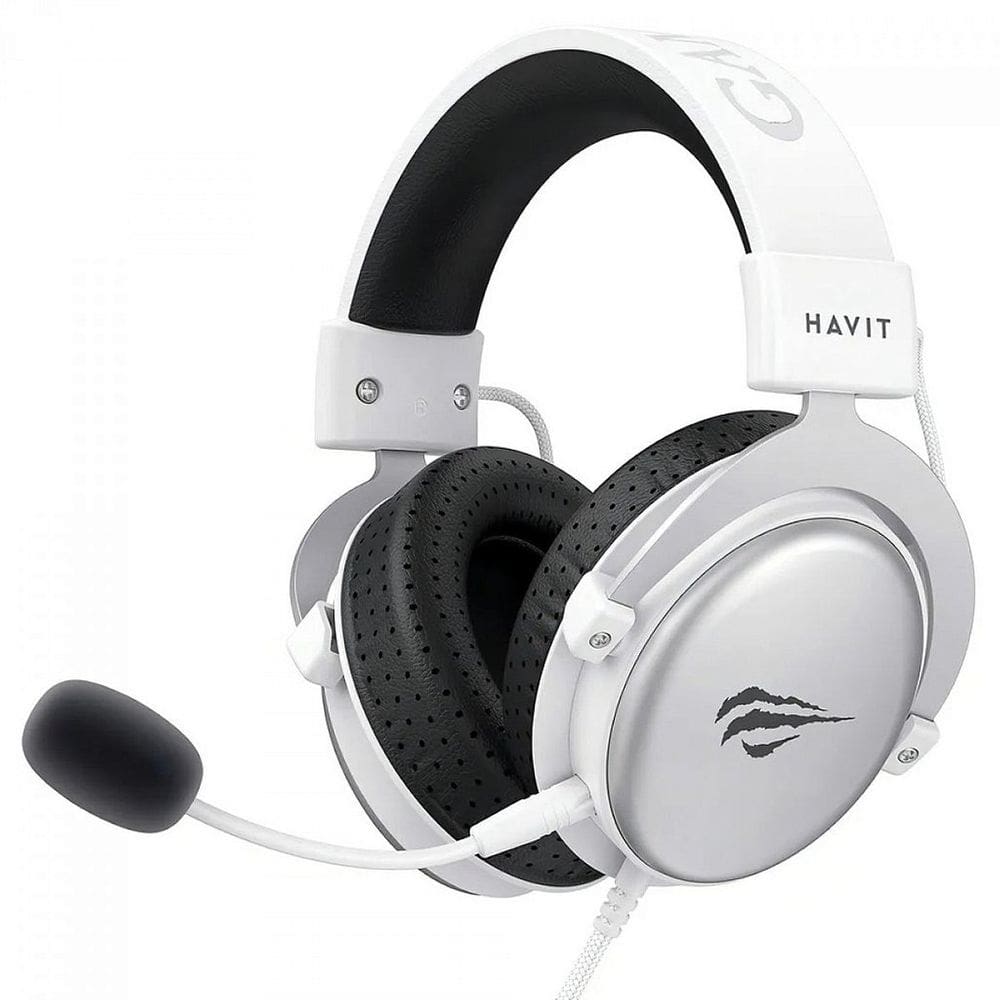Headset Gamer Havit H2015D, 3.5mm, Drivers de 50mm, Branco