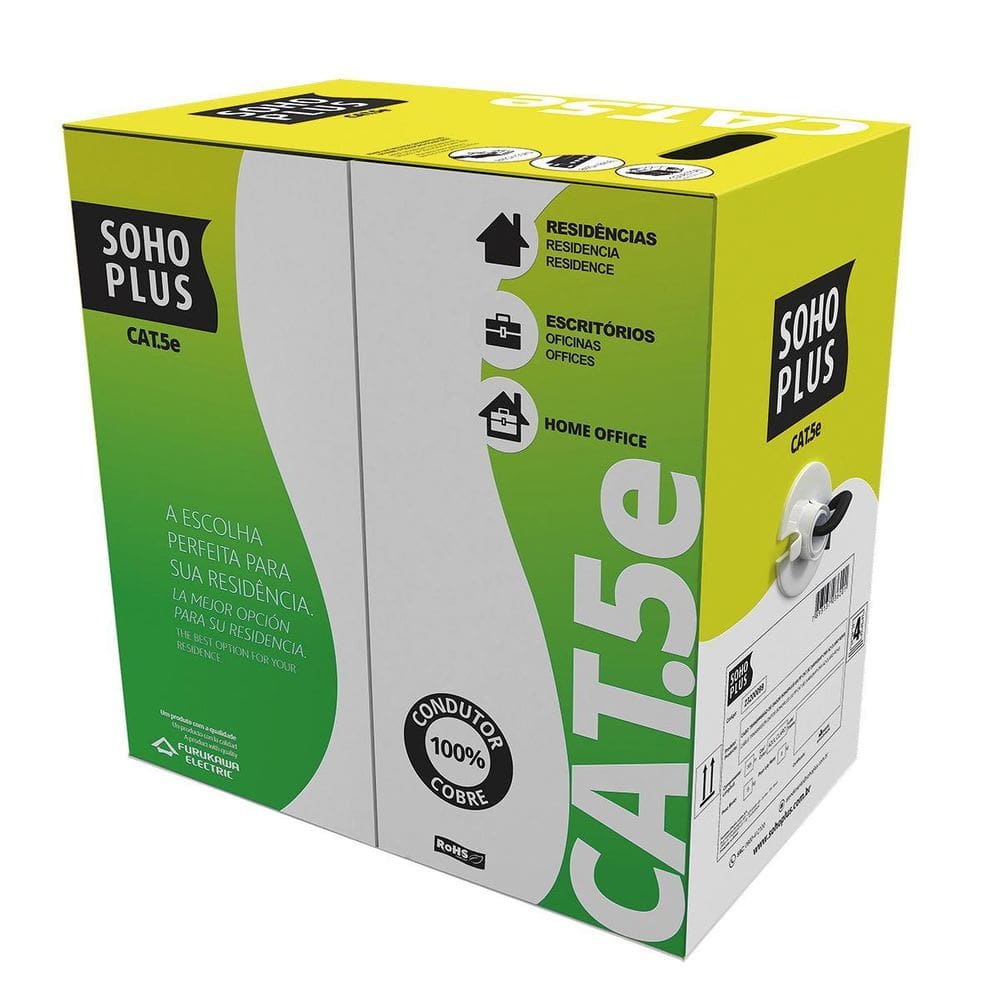 Cabo Lan U/Utp Cat.5E 24Awg 4 Pares Cmx Uso Externo 305M