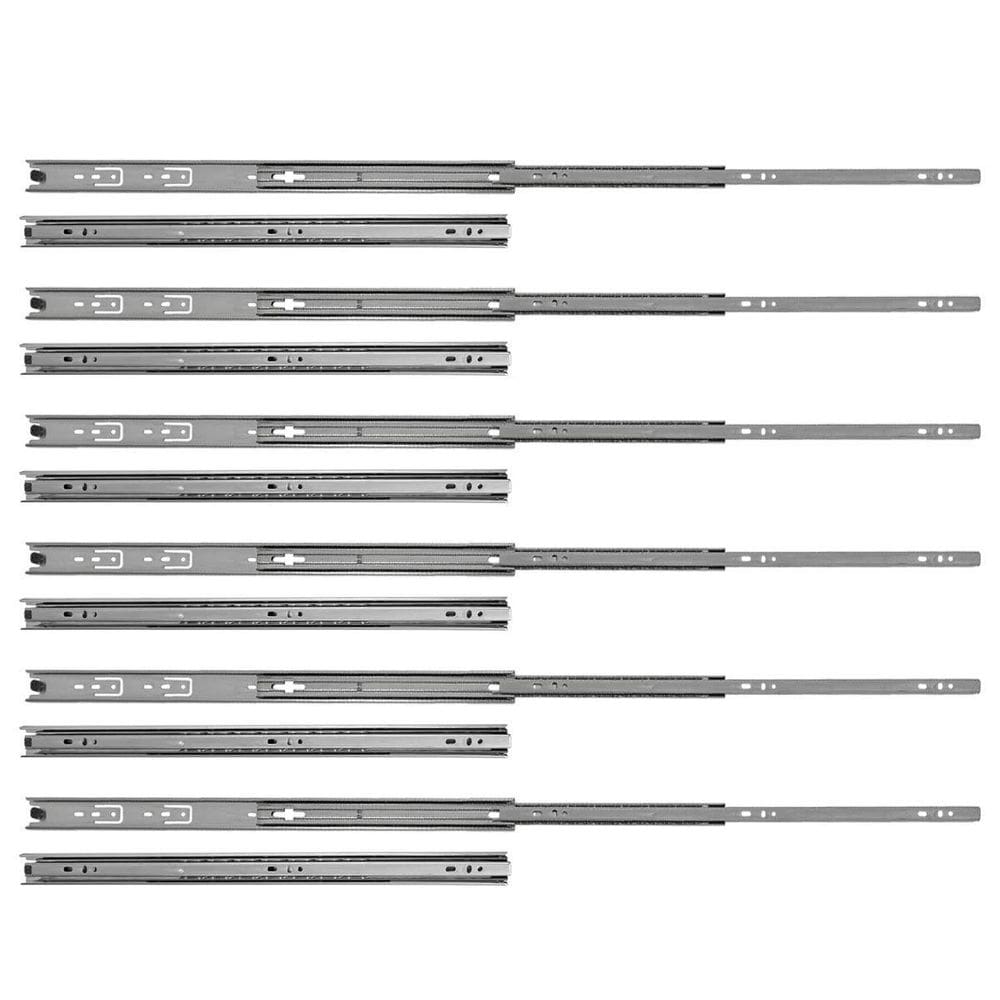 Kit 12 Corrediça Telescópica 45Cm Para Gaveta Trilho 6 Pares