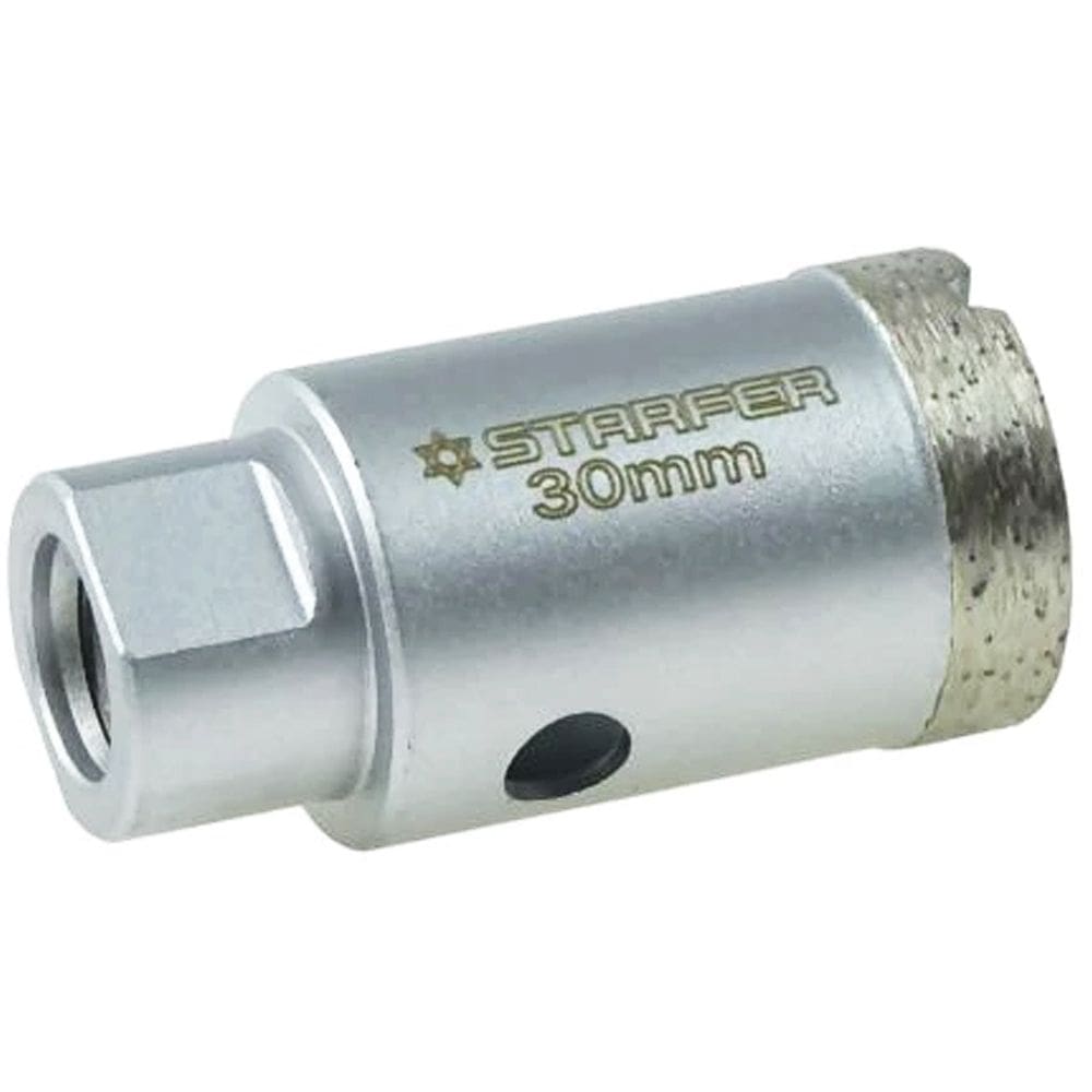 Broca Serra Copo Diamantada 30mm Rosca M14 para Esmerilhadeira Furos Limpos Telhas Tijolos Cêramica Azulejo