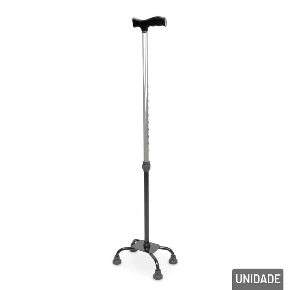 Bengala de Alumínio 4 Pontas 90cm Ajustável - Tudo em Caixa
