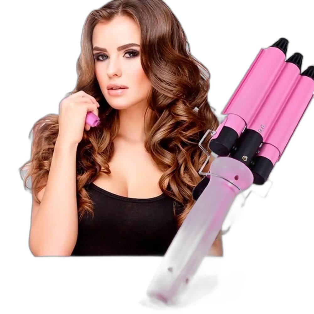 Chapinha Triondas Rosa Bivolt 25Mm Ondulador Profissional