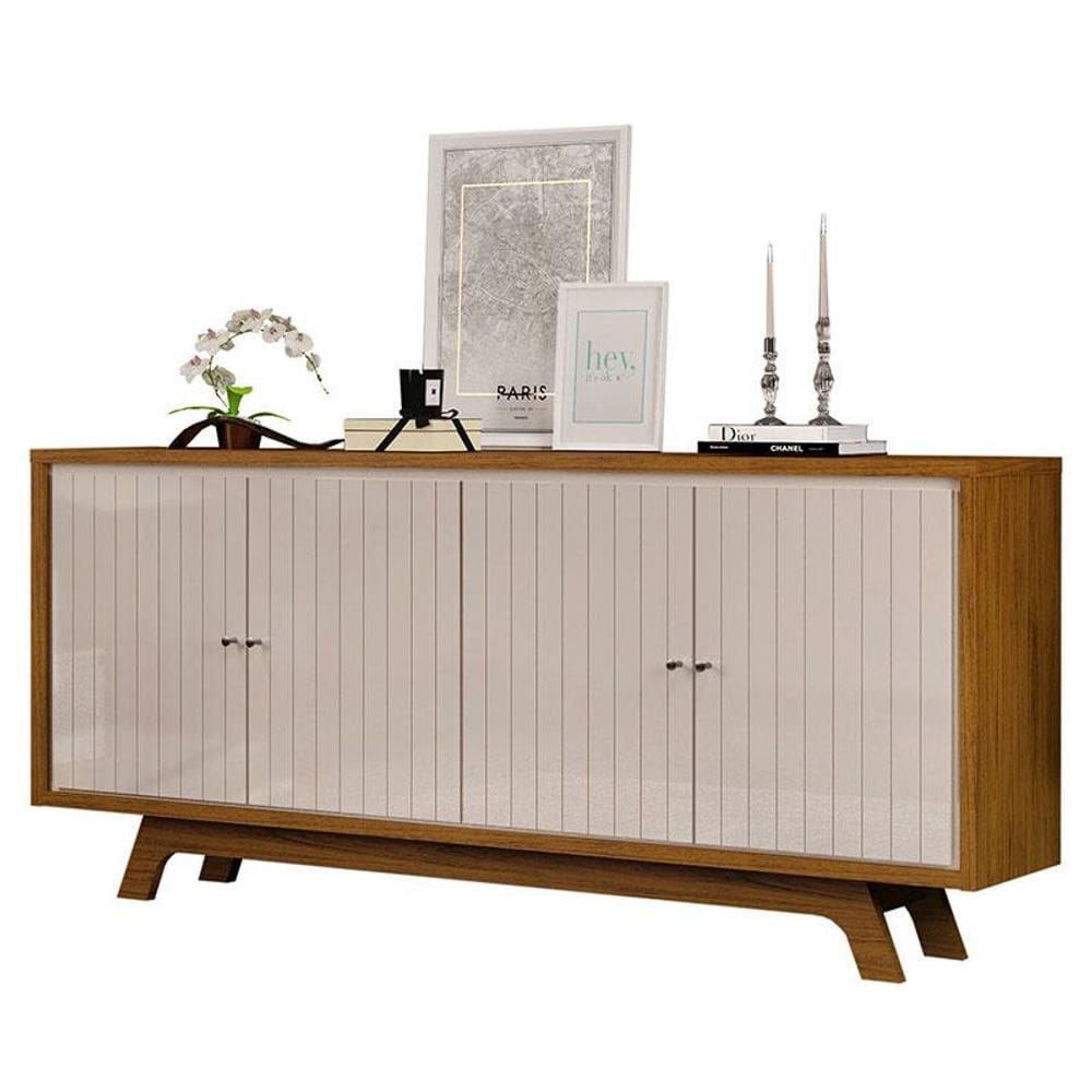 Aparador para Sala Buffet Salle Freijó Off White - DJ Móveis