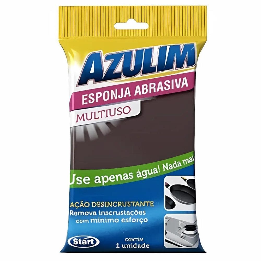 Esponja Abrasiva Para Limpeza Pesada Azulim Start