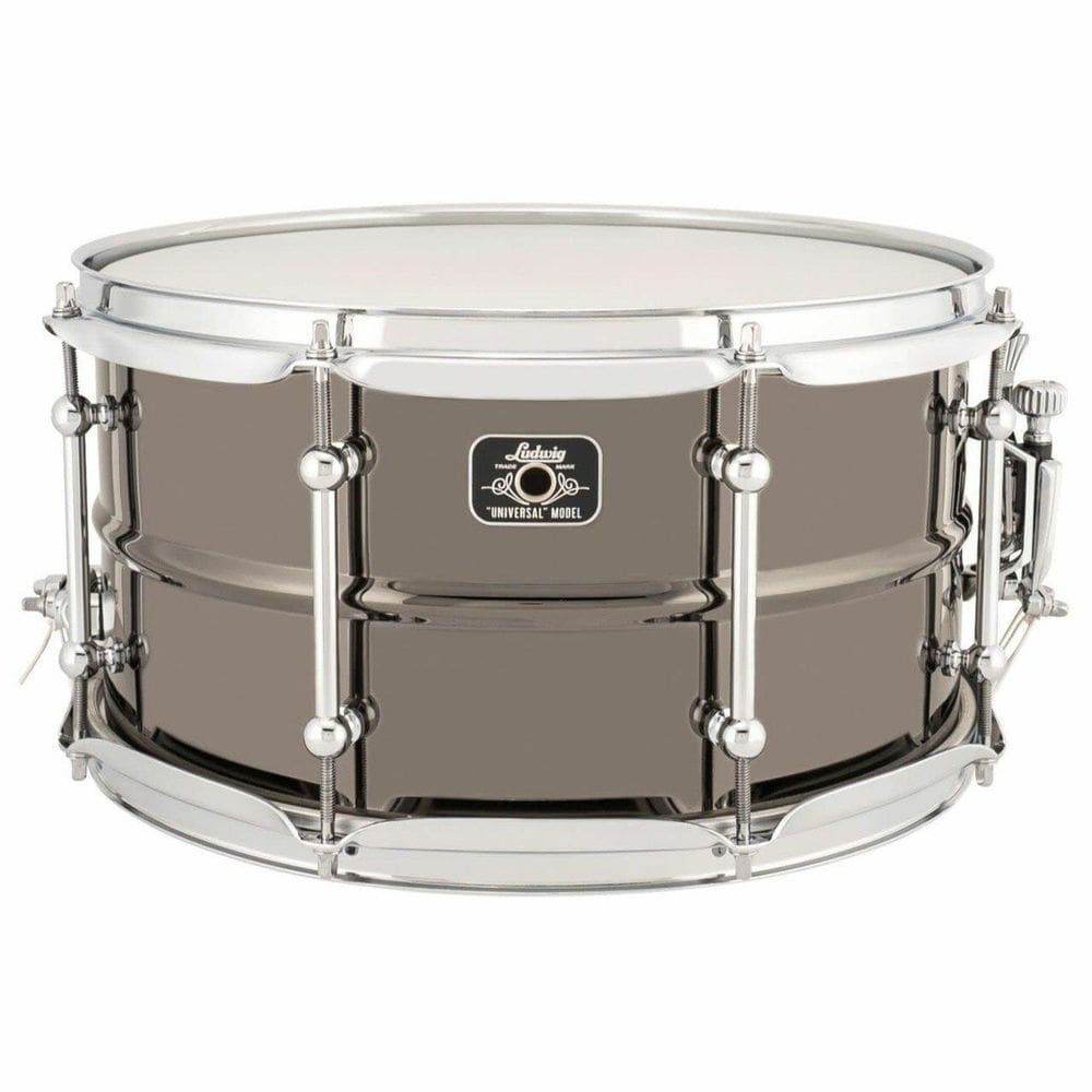 Caixa De Bateria Ludwig Universal De Brass 13X7 Aro Cromado