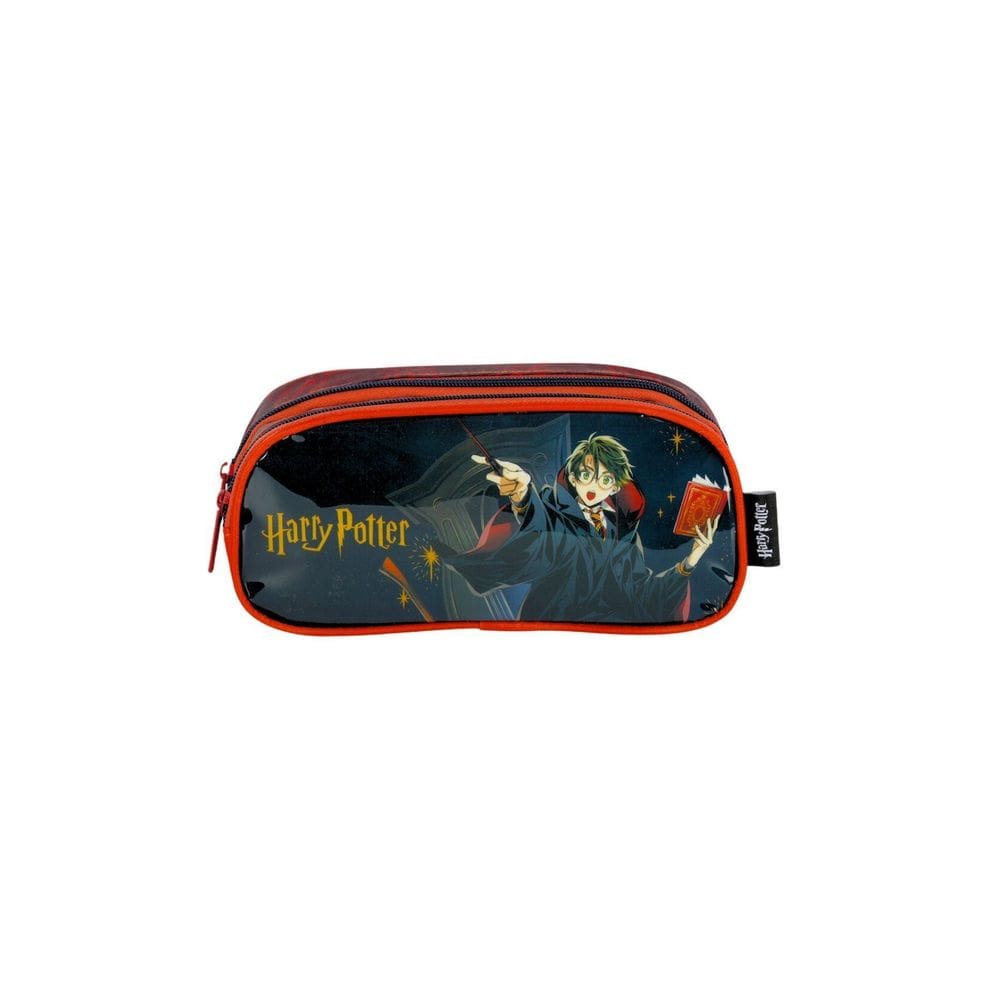 Estojo Escolar Duplo Harry Potter - Vermelho