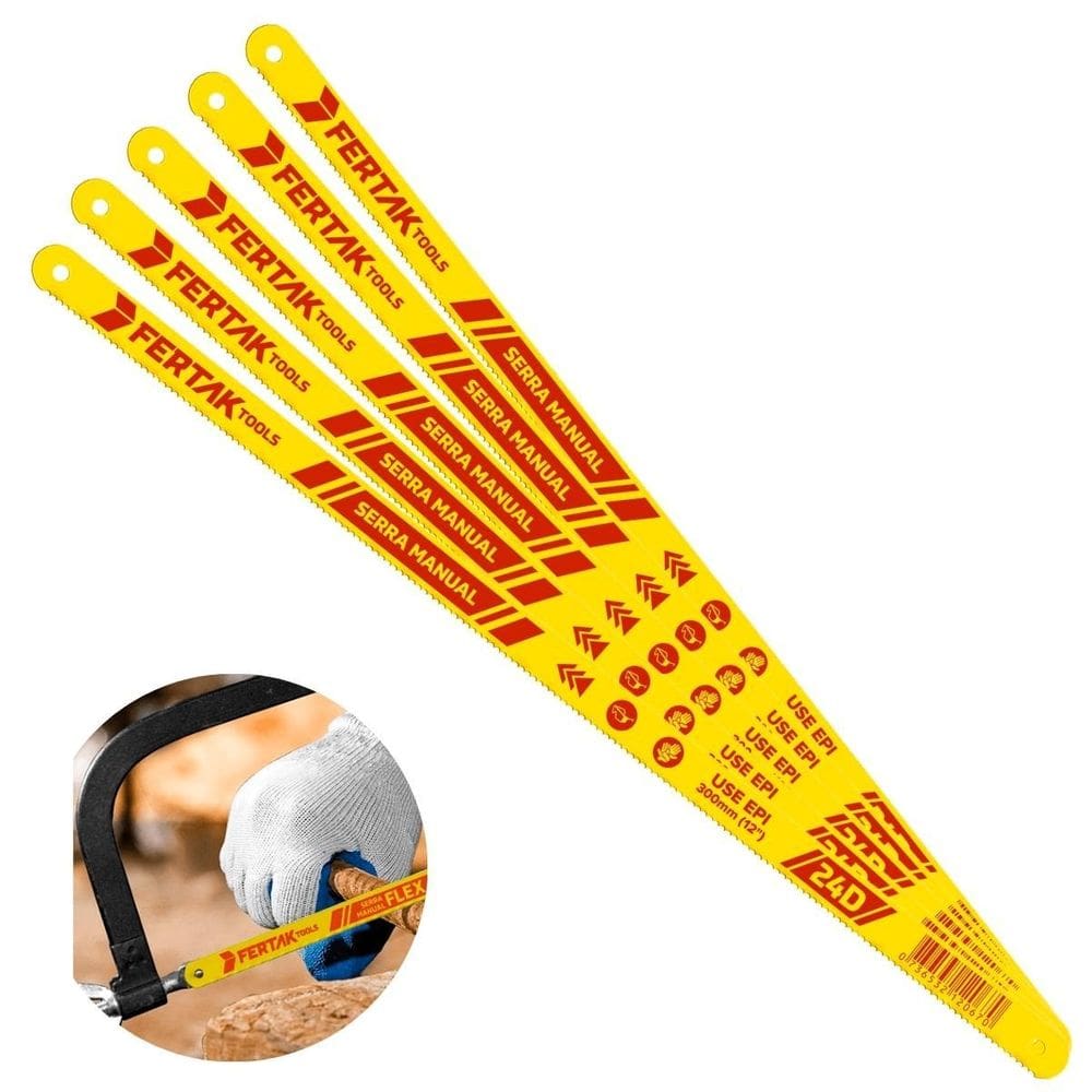 Lâmina Arco De Serra 24 Dentes 12 Aço Kit 50 Un