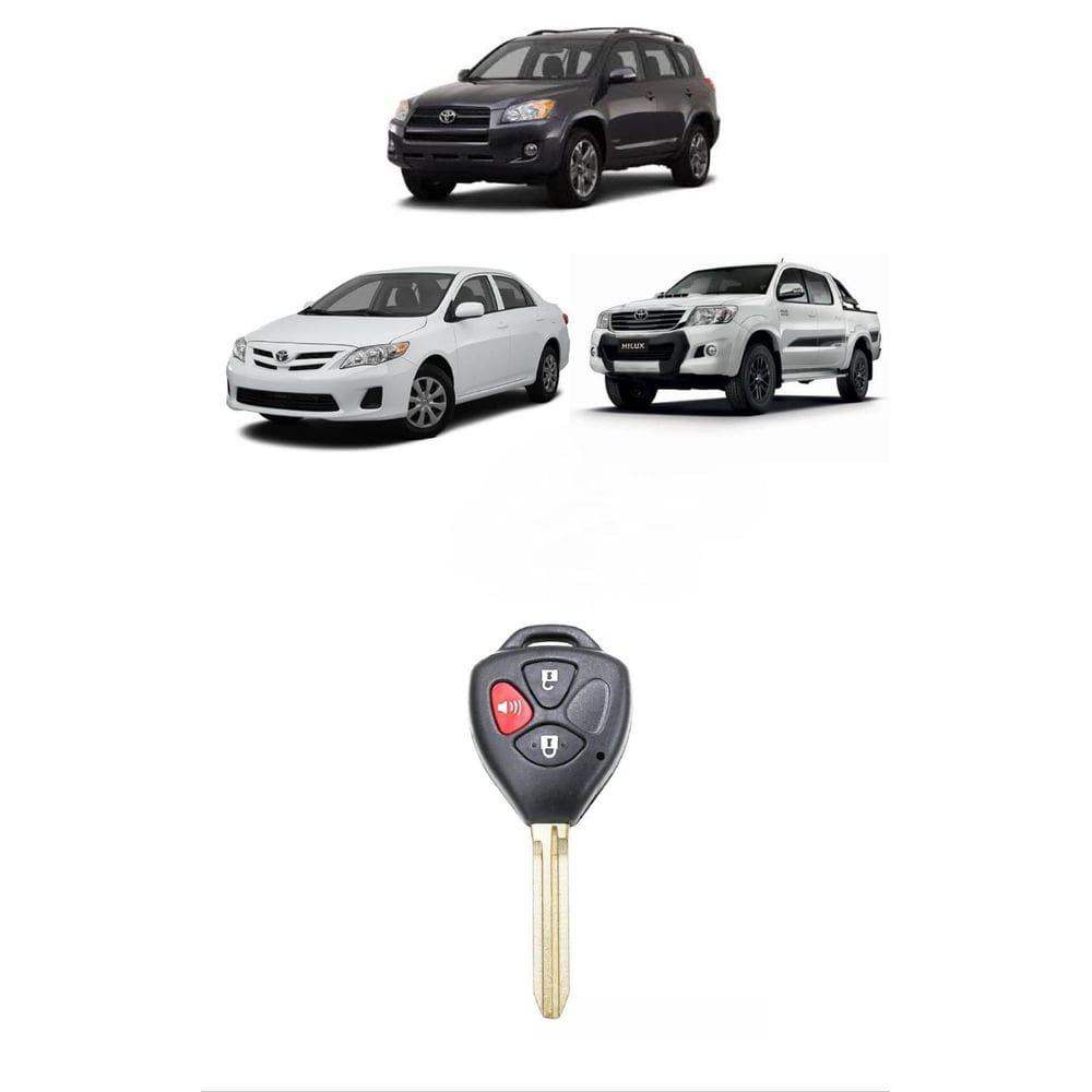 Capa Carcaça Chave Toyo Corolla Hilux Rav4 Etios 3 Botoes
