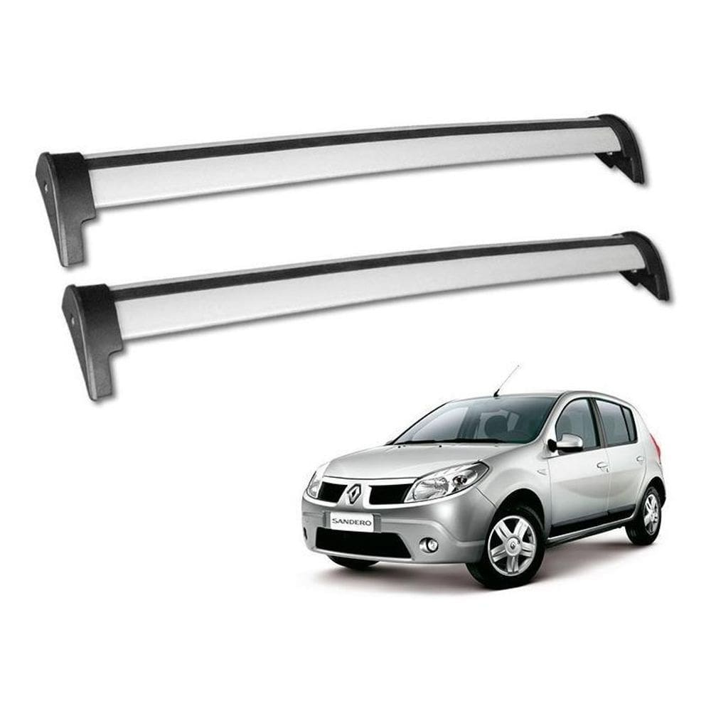 Rack Bagageiro Teto Renault Sandero 2007 Á 2012 Prata Prata