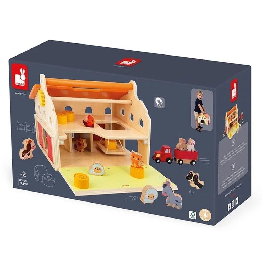 Brinquedo Minha Primeira Fazendinha em Madeira Didático Infantil - Janod