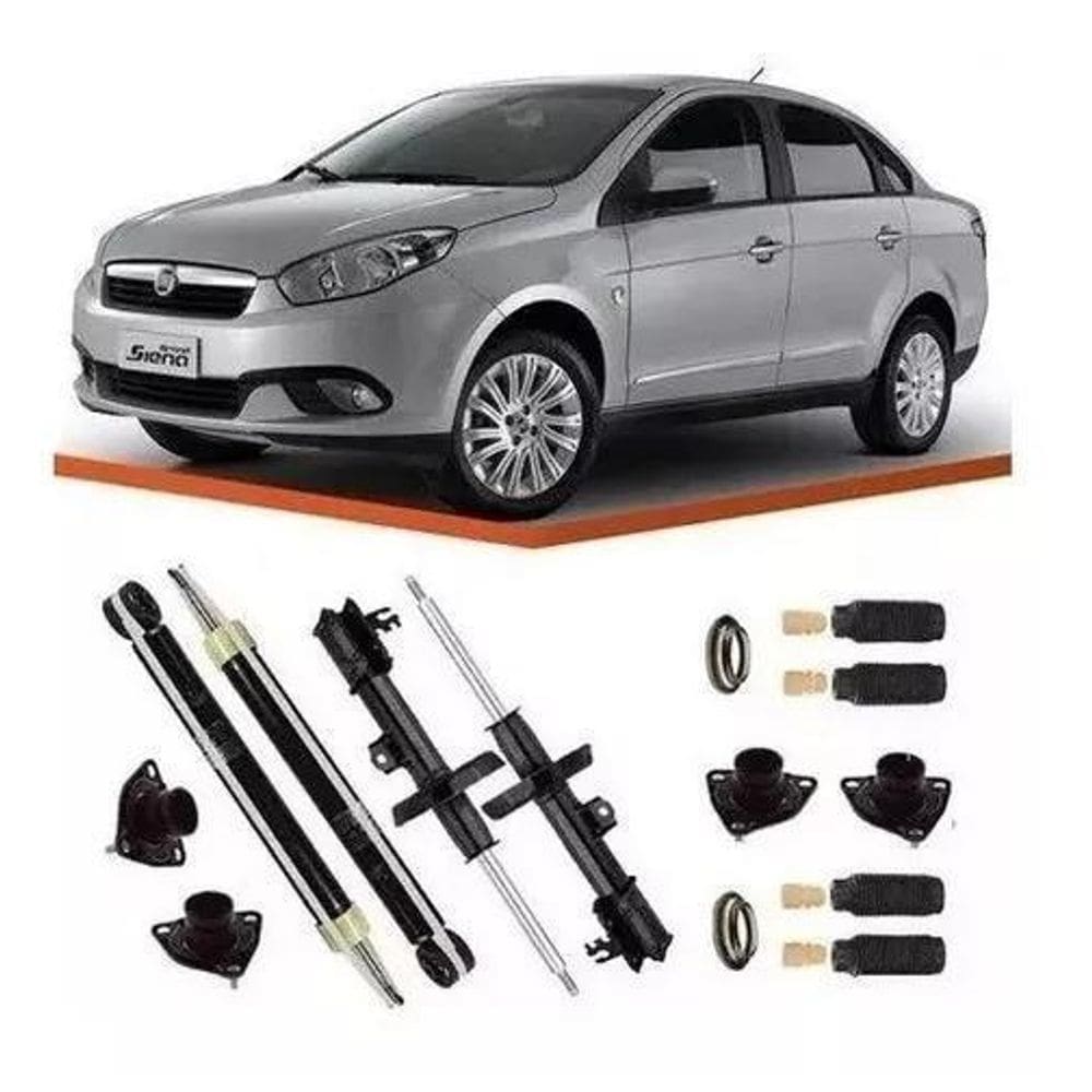 4 Amortecedor+ 4 Kit Suspensão Grand Siena 2013