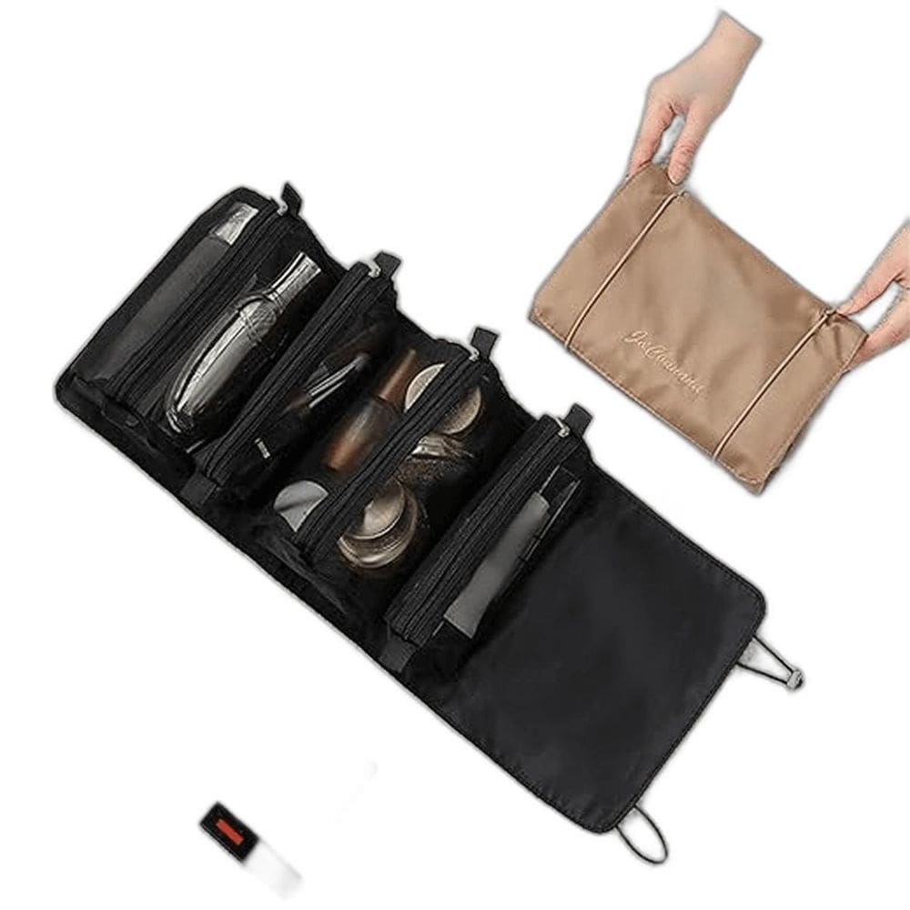 Necessaire Porta Maquiagem Organizador Dobrável Divisória
